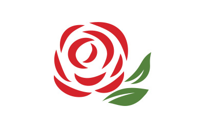 Skönhet florist ros blomma illustration logotyp designmall v.2