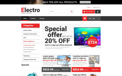 家用电子PrestaShop主题