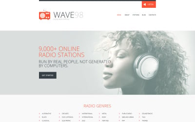 Modelo de site responsivo de mídia