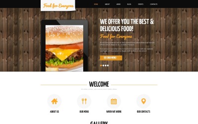 Responsive Joomla Vorlage für Café #48803