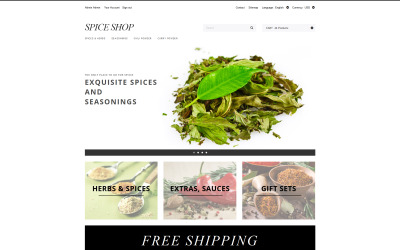 Responsivt Spices and Seasonings PrestaShop-tema #48889