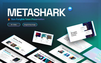 Plantilla de presentación de NFT creativa de MetaShark