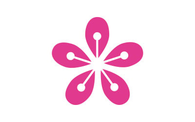 Beauty icon logo flowers design illustration Template v.13