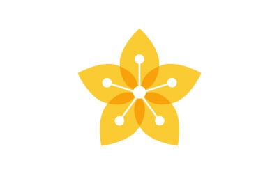 Beauty icon logo flowers design illustration Template v.15