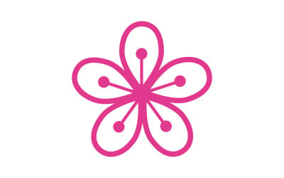 Beauty icon logo flowers design illustration Template v.6