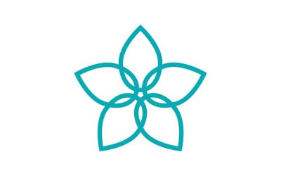 Beauty icon logo flowers design illustration Template v.9