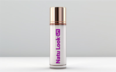 Cosmetic bottle logo mockup