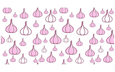 Garlic vector icon illustration design template v.2