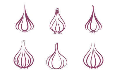 Garlic vector icon illustration design template v.4