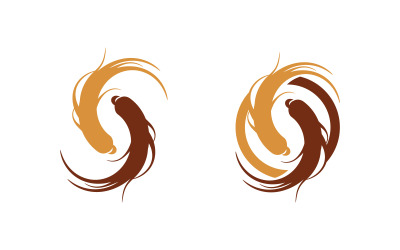Ginseng herbal vector icon illustration logo design template v.15