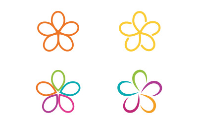 Güzellik simgesi logo çiçek tasarımı illüstrasyon Şablonu v.2