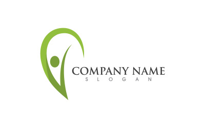 Human character logo with V letter sign illustration vector design