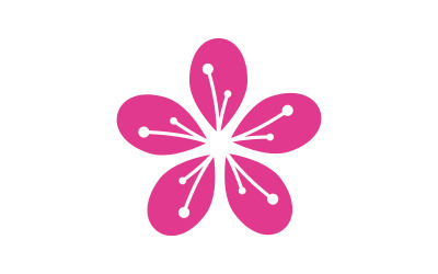 Ilustración de diseño de logotipo de icono de belleza con flores Plantilla v.14