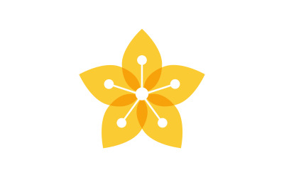 Ilustración de diseño de logotipo de icono de belleza con flores Plantilla v.15