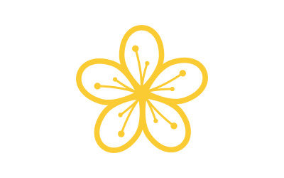 Ilustración de diseño de logotipo de icono de belleza con flores Plantilla v.8