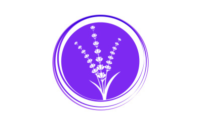 Lavendel blomma Vektor ikon illustration design mall v.11