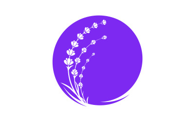 Lavendel blomma Vektor ikon illustration design mall v.12
