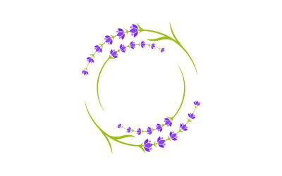 Lavendel blomma vektor ikon illustration design mall v.4