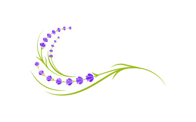 Lavendel blomma vektor ikon illustration design mall v.9