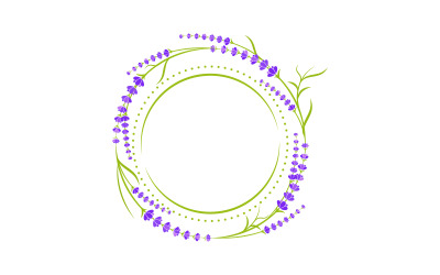 Lavender flower Vector icon illustration design Template v.15
