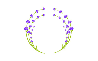 Lavender flower Vector icon illustration design Template v.8