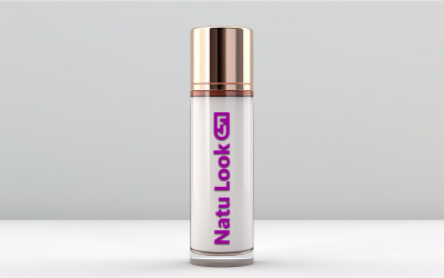 Mockup van logo op cosmetische fles