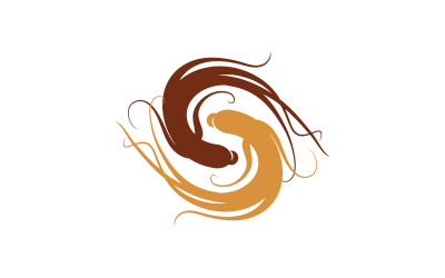 Plantilla de diseño de logotipo con ilustración de icono vectorial de hierbas de ginseng v.13