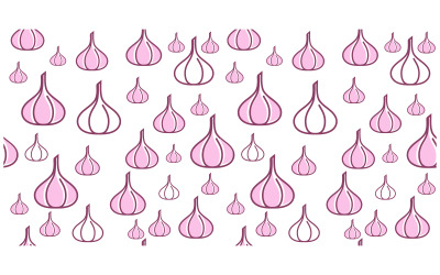Vitlök vektor ikon illustration designmall v.2