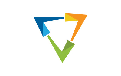 Driehoek concept pictogram Logo ontwerp illustratie sjabloon v.1