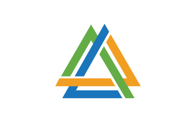 Ikona koncepcji trójkąta Szablon ilustracji projektu logo v.3