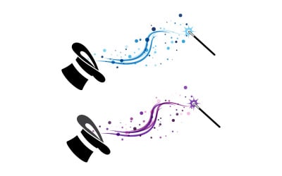Magic show circus event logo icon illustration design template v.16