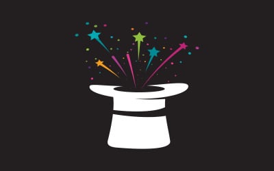 Magic show circus event logo icon illustration design template v.28