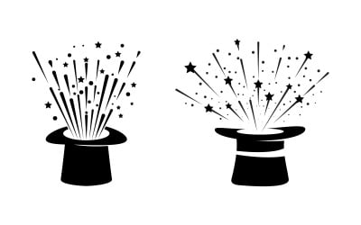 Magic show circus event logo icon illustration design template v.2