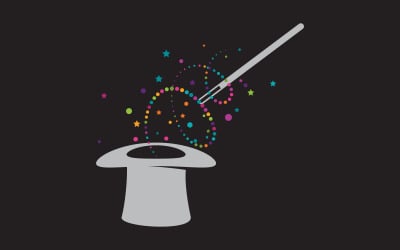 Magic show circus event logo icon illustration design template v.35