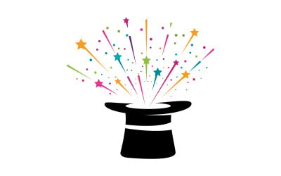 Magic show circus event logo icon illustration design template v.5