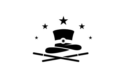 Magic show circus event logo icon illustration design template v.6