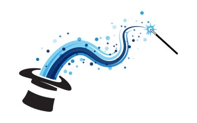 Magic show circus event logo icon illustration design template v.9