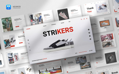 Strikers - 运动鞋和鞋履主题演讲模板