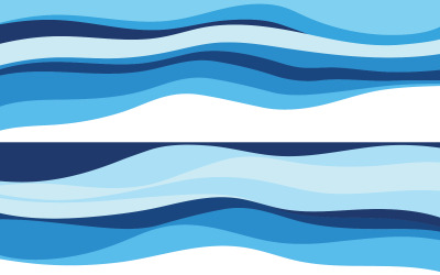 Vågvatten bakgrund illustration mall design v.3