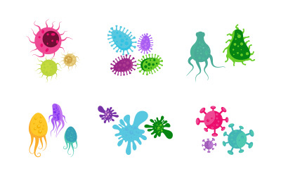 Virus hälsa medicinsk vektorillustration malldesign v.1