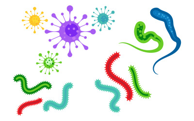 Virus hälsa medicinsk vektorillustration malldesign v.3