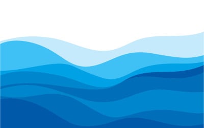 Wave Water background illustration template design v.11