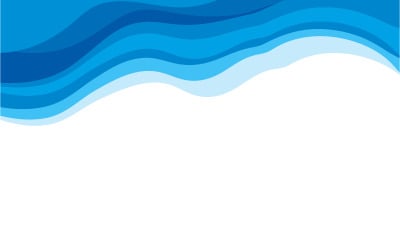 Wave Water background illustration template design v.17