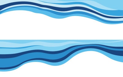 Wave Water background illustration template design v.1