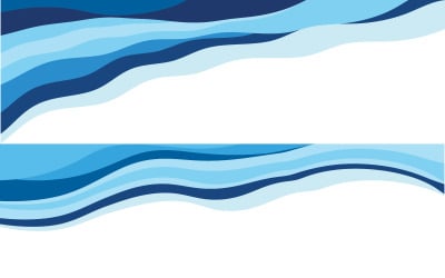 Wave Water background illustration template design v.2