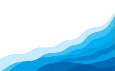 Wave Water background illustration template design v.5