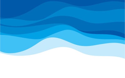 Wave Water background illustration template design v.8