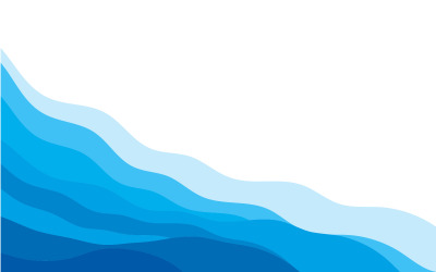 Wave Water background illustration template design v.9