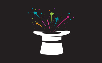 Zaubershow Zirkus Event Logo Symbol Illustration Design Vorlage v.28