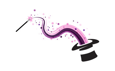 Zaubershow, Zirkus, Veranstaltung, Logo, Symbol, Illustration, Design, Vorlage, v.12